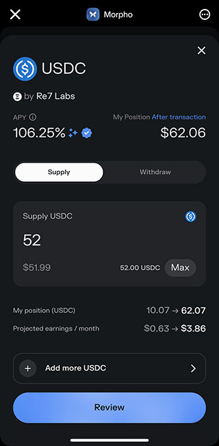 Supply USDC