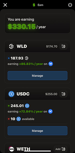 Earn mini app