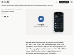 World announcement - Morpho